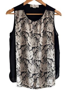 Stella McCartney silk sleeveless lace print top size 40 excellent condition